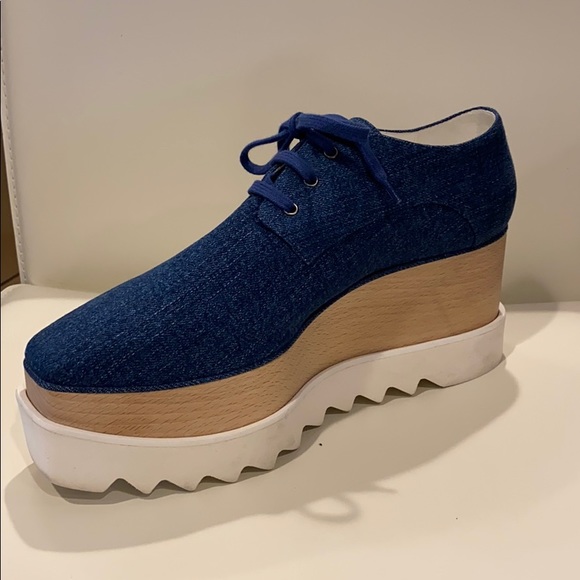 Stella McCartney Denim Platform Sneaker - Picture 2 of 8